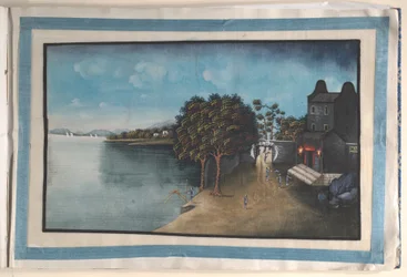 Album Containing Twelve Paintings of Scenes Along a River