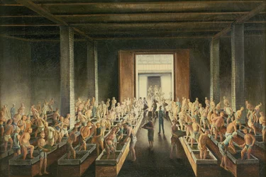 Filling Tea Chests; and Tea Manufacture in the First Process, c.1820