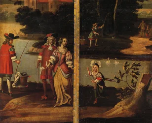 Four-Fold Double-Sided Screen, c.1700