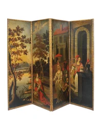 Four-Fold Double-Sided Screen