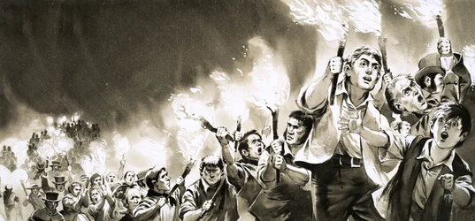 Torchlight Procession in Aid of the Anti-Corn Law League