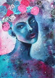 Cosmic Floral Woman