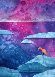 Dreamy Orange Bird