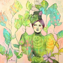 Green Hat Garden Woman