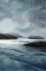Misty Coastal Waves