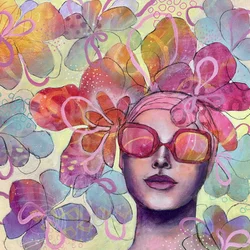 Vibrant Floral Portrait