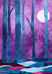 Winter Moonlit Forest