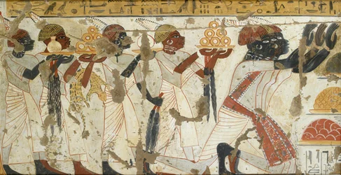 Copy of wall painting from private tomb 40 of Huy, Thebes I,1, 75-78, 20th century