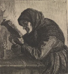 Old Woman Reading