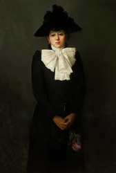 Portrait of a Young Woman with a Rose in Her Hand