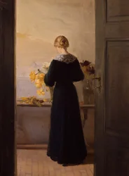Girl Arranging Flowers