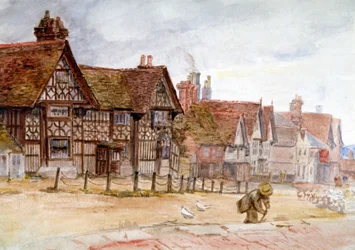 Village Street with Tudor Houses