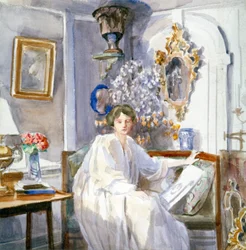 Young Woman in White
