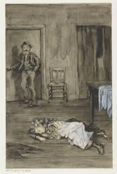 Sleeping Girl on a Floor