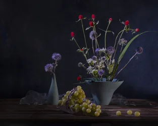 Dark Floral Still Life