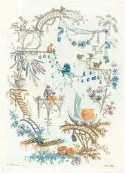 Chinese Arabesque with a Boat