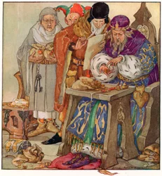 The King was in his counting-house, Counting out his money