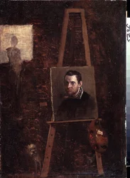 Self Portrait at the Easel