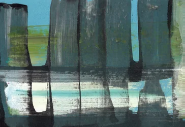 Abstract Blue Green Layers