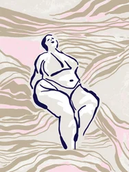 Curvy Woman Relaxing