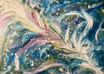 Sparkling Blue Feathers