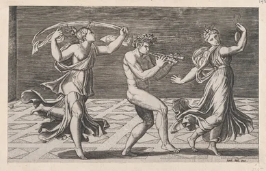 Speculum Romanae Magnificentiae: Dance of Fauns and Bacchants, early 16th Century