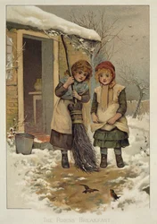 The Robins Breakfast, Victorian Illustration