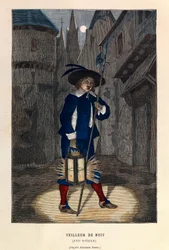 Nightwatchman in Paris in the 16th century