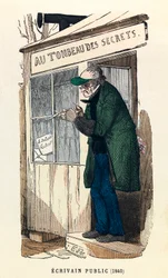 A Public Writer in 1840 in Paris