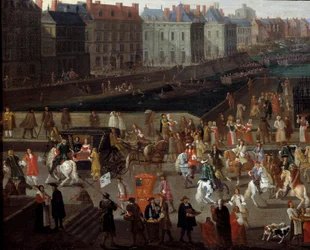 Activities and Passage on the Pont Neuf in Paris