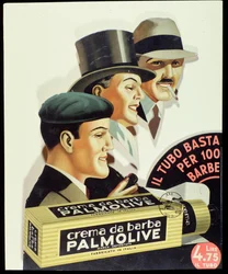 Advertising poster for Palmolive shaving cream 1936
