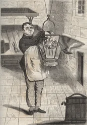 Anthelme Collet at the bagne de Rochefort. Engraving in 