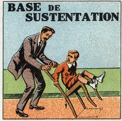 Balance of solids: basis for sustaining. Anonymous illustration of 1925. Private collection.