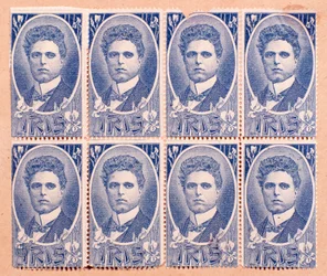 Commemorative stamps with portraits of Pietro Mascagni (1898)