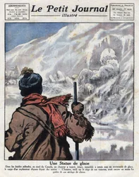 Discovery of the body of an explorer in the ice of Canada, disappeared for years. Illustration taken from 