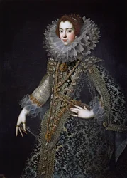 Portrait of Elisabeth of France, Queen Consort of Spain