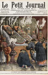 Funeral of Chinese rulers: the bodies of Empress Xiao Ding Jing and Emperor Guangxu exhibited in the pavilion of imperial longevity