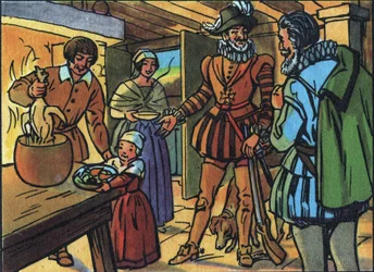 Henry IV and the chicken in the pot. Anonymous illustration in 