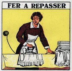 Household Uses of Electricity: Iron. Anonymous Illustration from 1925. Private Collection.
