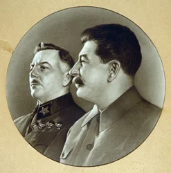 Josef Stalin and Kliment Vorosholov