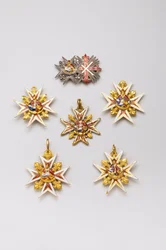 Kingdom of the Two Sicilies - Order of Saint Januarius: Jewel Composed of a Plate of the Order of Saint Januarius and a Plate of the Constantine Order of Saint George