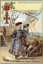 Knights of the Order of Christ of Portugal (chromolithography, late 19th century)