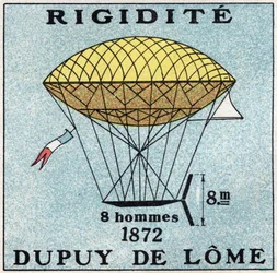 Les balloons: ballon haubanne by Henri Dupuy de Lome (1816-1885) in 1872