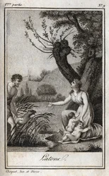 Leto, Letone, Latona. Engraving of 1819 in 