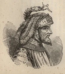 Luchino Visconti (condottiere) - Lucien Visconti - Lucchino - 1287-1349 - engraving