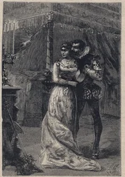 Lucrezia Borgia with her first husband Giovanni Sforza d