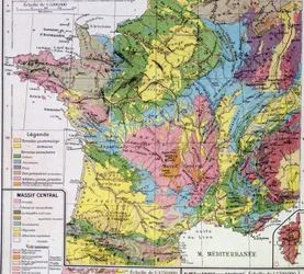 Map of France: Geological France - in 
