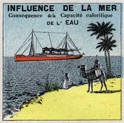 Meteorology: the influence of the sea on climate. Anonymous illustration from 1925. Private collection.