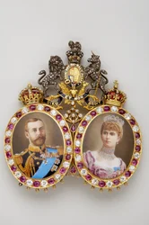 Miniatures of King George V and Queen Mary