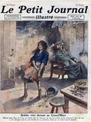 Miscellaneous: dramatic death of a young girl burned alive in front of her paralytic grandmother. Illustration taken from 